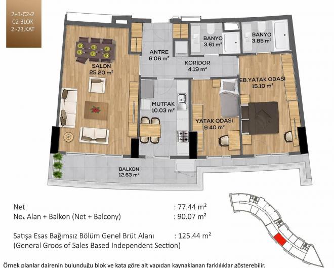 Квартира 3+1 в Стамбуле