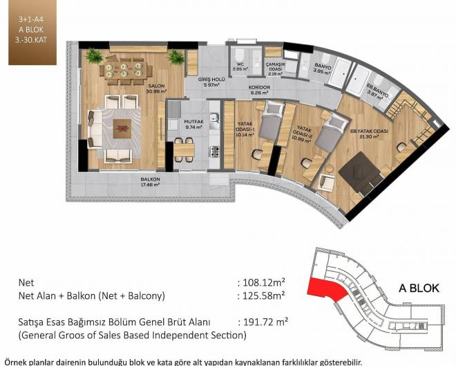 Квартира 3+1 в Стамбуле