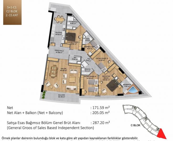 Квартира 5+1 в Стамбуле