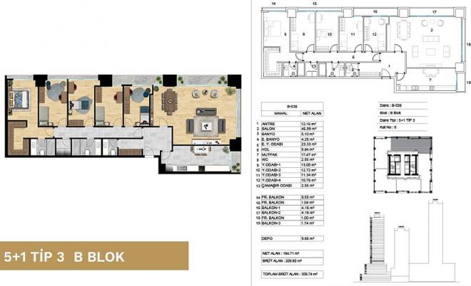 Квартира 1+1 с видом на море в Стамбуле