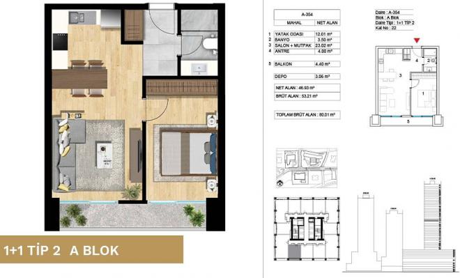 Квартира 4+1 с видом на море в Стамбуле