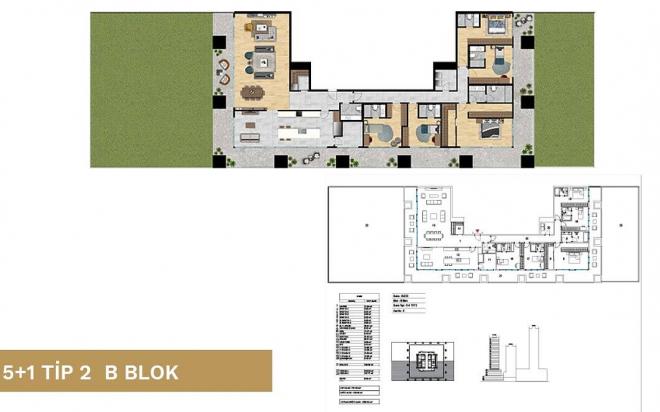 Квартира 5+1 с видом на море в Стамбуле