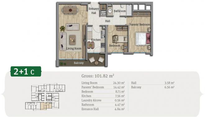 Квартира 1+1 в Стамбуле