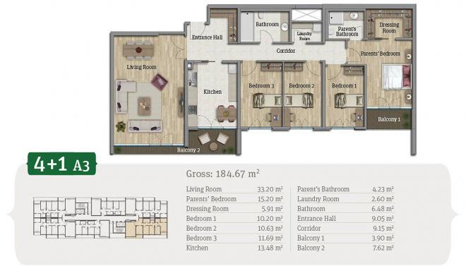 Квартира 1+1 в Стамбуле