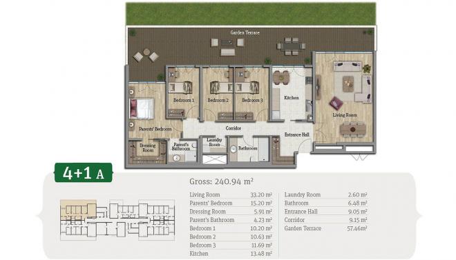 Квартира 1+1 в Стамбуле