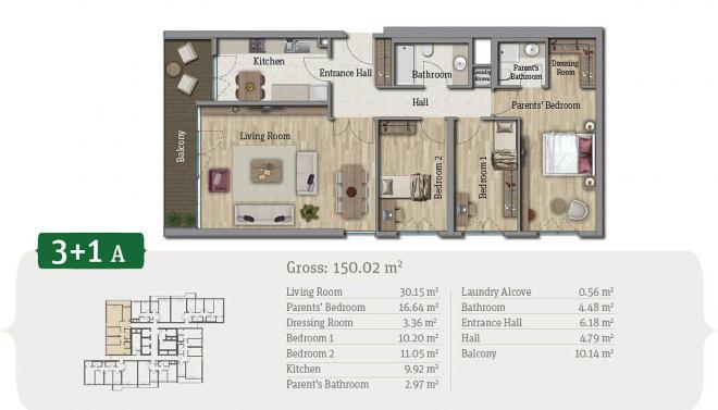 Квартира 2+1 в Стамбуле