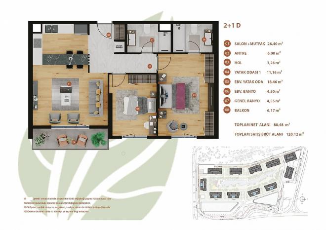 Квартира 2+1 в Стамбуле