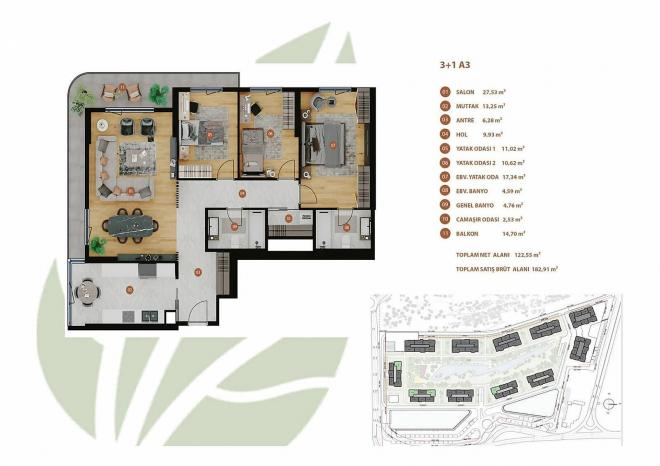 Квартира 3+1 в Стамбуле