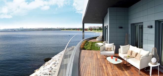 Квартира 2+1 с видом на море в Стамбуле