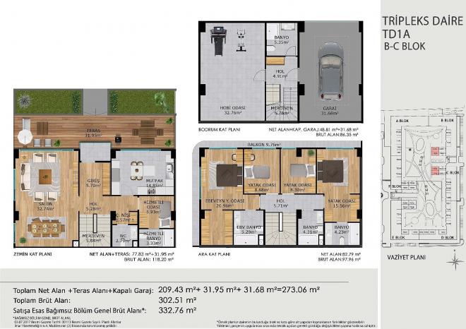 Дюплекс 4+1 с видом на море в Стамбуле