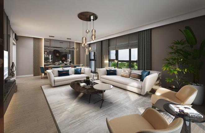 Квартира 3+1 с видом на море в Стамбуле