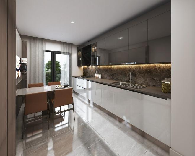 Квартира 3+1 с видом на море в Стамбуле