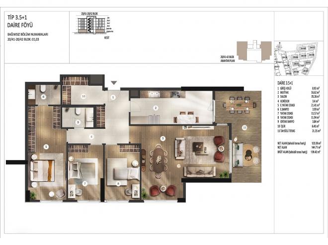 Квартира 3+1 с видом на море в Стамбуле