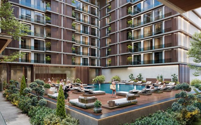 Квартира 2+1 с видом на море в Стамбуле