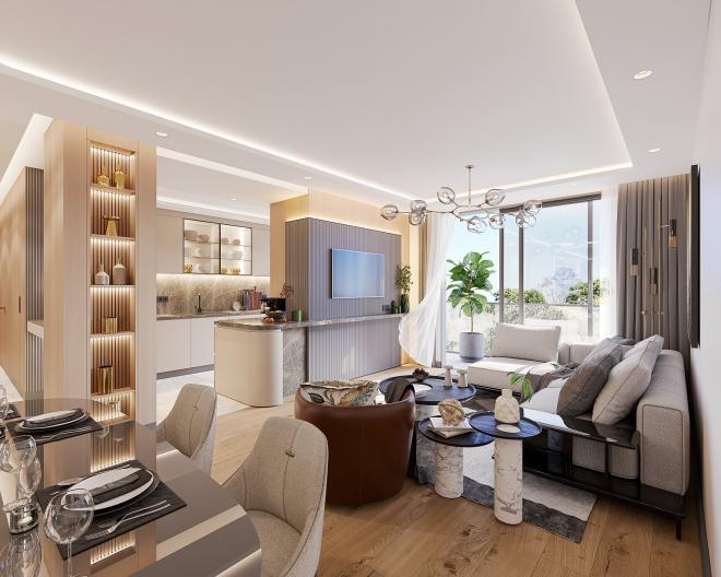 Квартира 2+1 с видом на море в Стамбуле