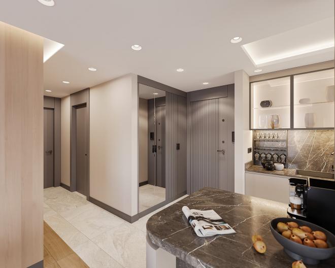 Квартира 2+1 с видом на море в Стамбуле