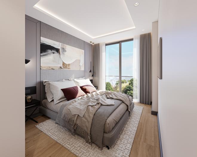 Квартира 2+1 с видом на море в Стамбуле