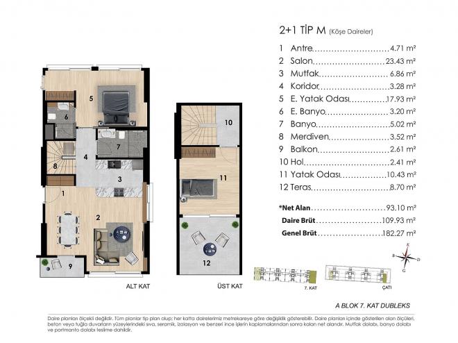 Квартира 2+1 с видом на море в Стамбуле