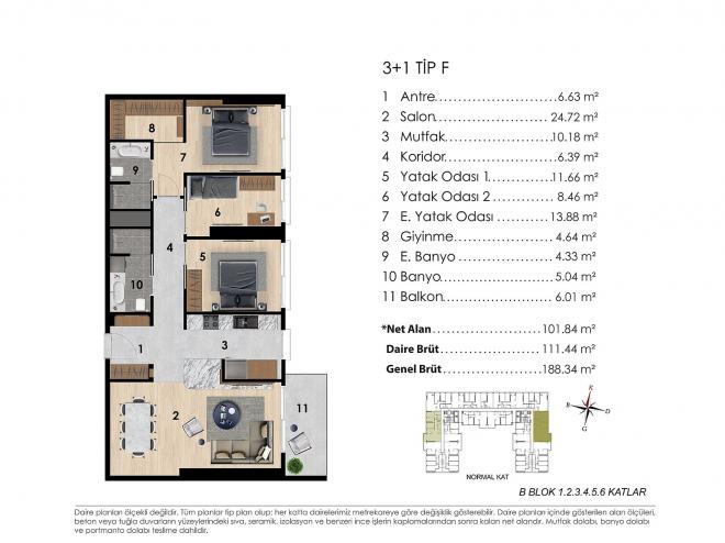 Квартира 2+1 с видом на море в Стамбуле