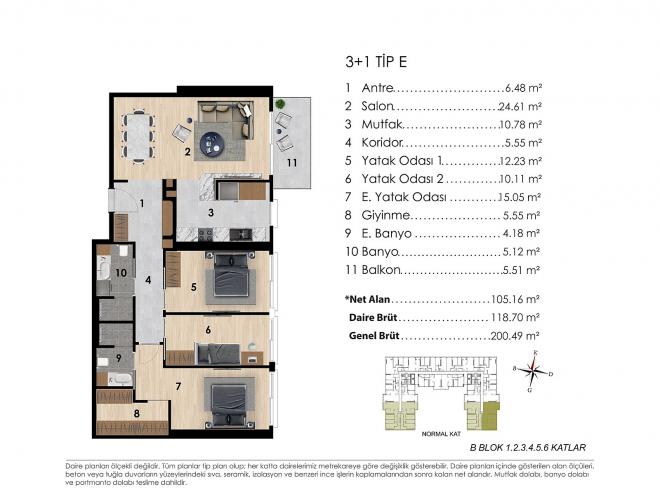 Квартира 2+1 с видом на море в Стамбуле