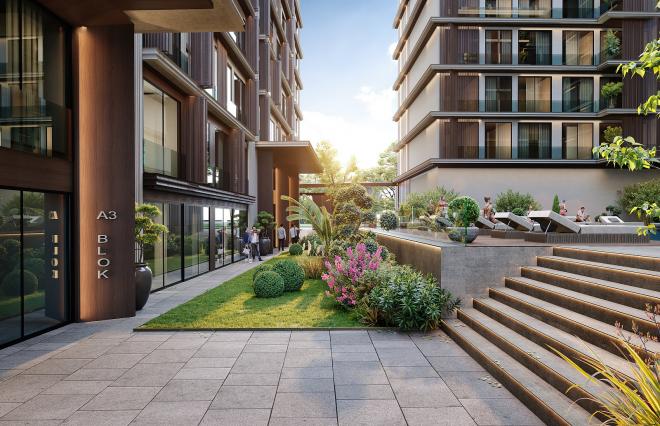 Квартира 2+1 с видом на море в Стамбуле