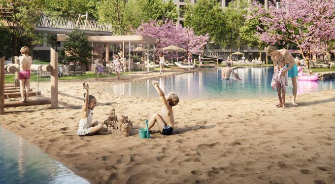 Квартира 1+1 с видом на море в Стамбуле