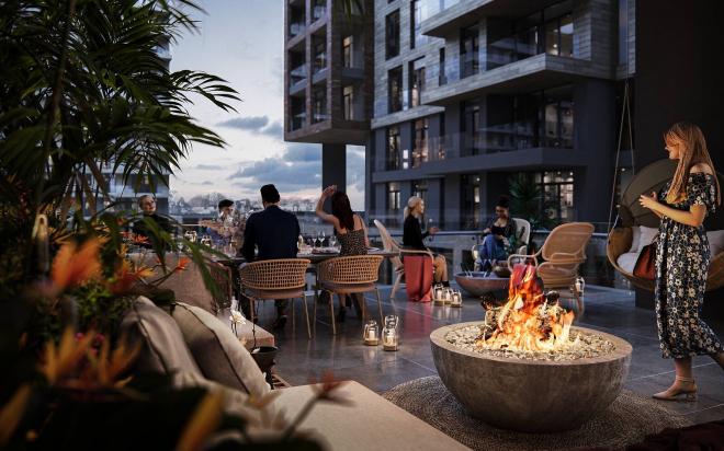 Квартира 1+1 с видом на море в Стамбуле