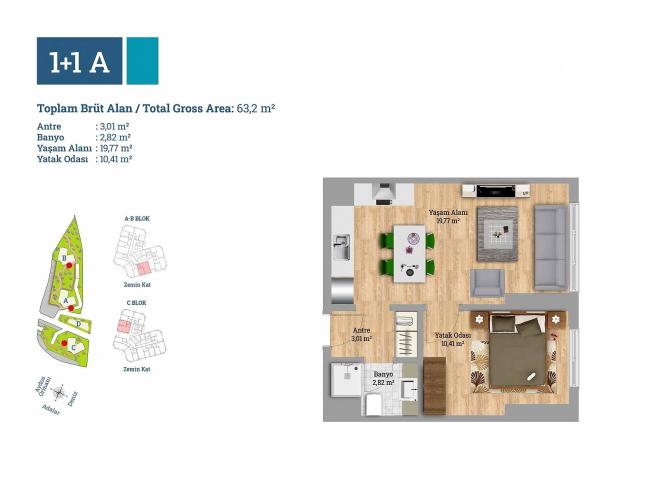 Квартира 3+1 с видом на море в Стамбуле