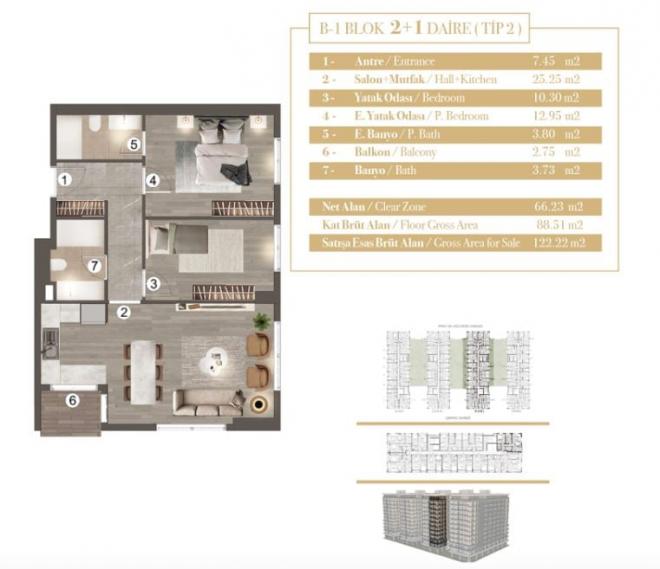 Квартира 3+1 в Стамбуле