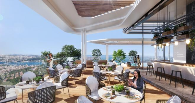 Квартира 3+1 с видом на море в Стамбуле