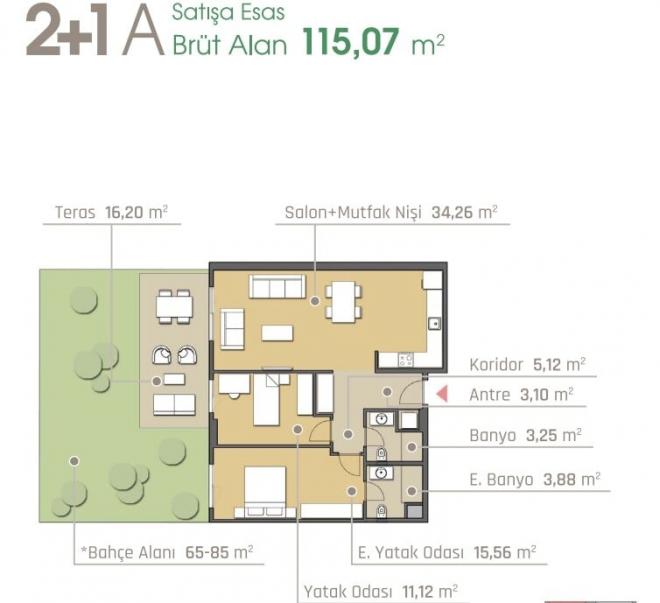 Квартира 1+1 в Стамбуле