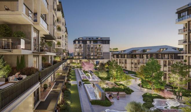 Дюплекс 5+2 с видом на море в Стамбуле