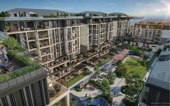 Дюплекс 5+2 с видом на море в Стамбуле