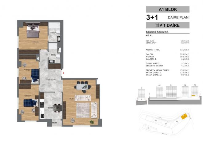 Квартира 3+1 в Стамбуле