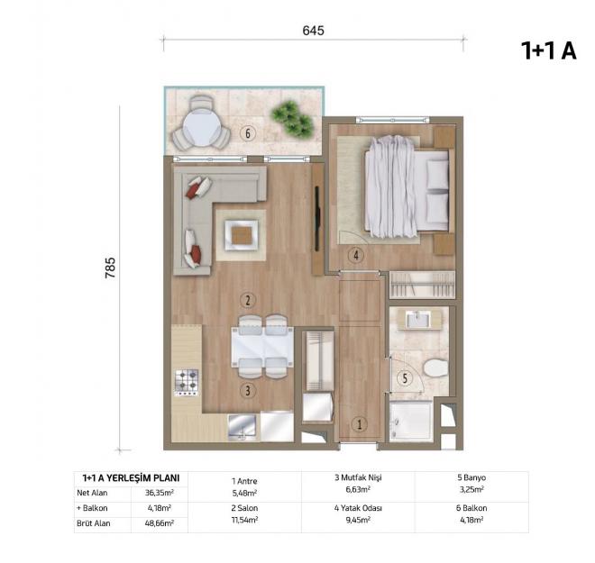Квартира 2+1 в Стамбуле