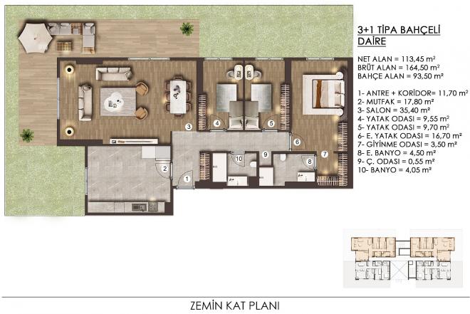 Квартира 1+1 в Стамбуле