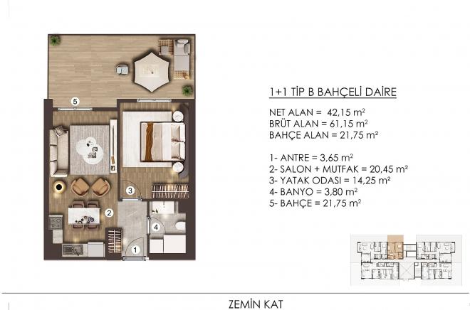 Квартира 3+1 в Стамбуле