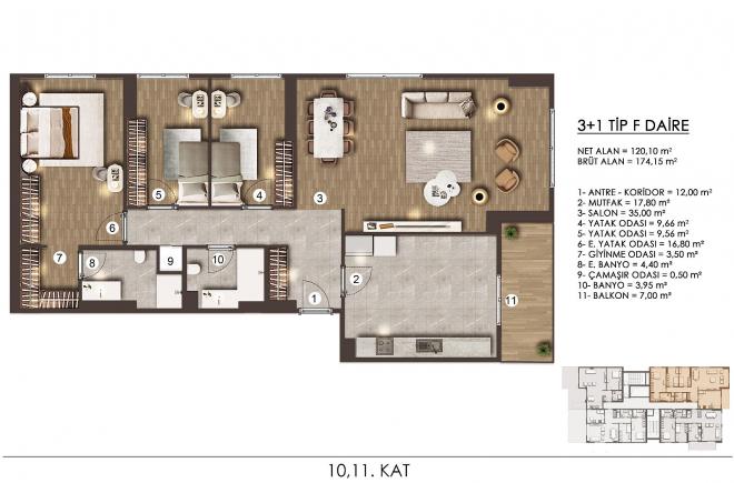 Квартира 3+1 в Стамбуле