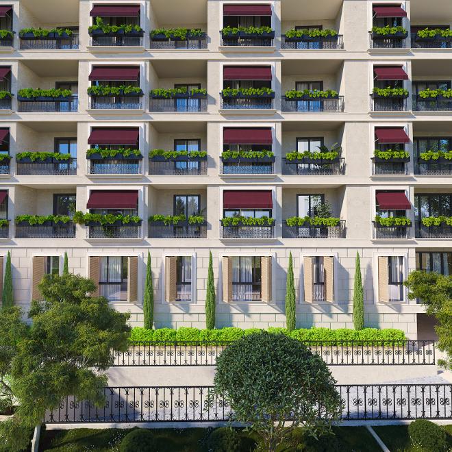 Квартира 1+1 с видом на море в Стамбуле