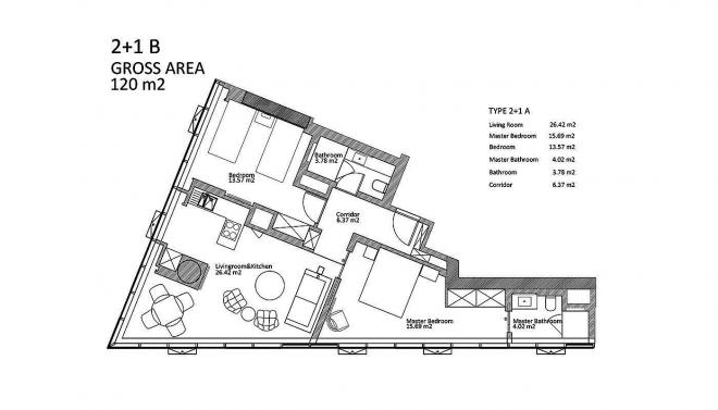 Квартира 3+1 в Стамбуле