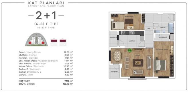 Квартира 3+1 в Стамбуле