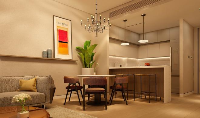 Квартира 1+1 с видом на море в Стамбуле