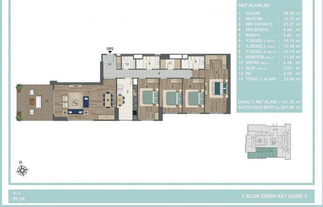 Квартира 3+1 в Стамбуле