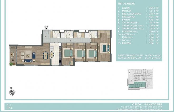 Квартира 3+1 в Стамбуле