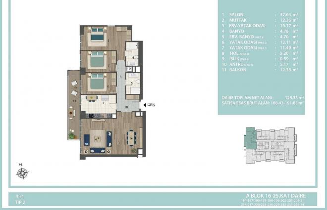 Квартира 4+1 в Стамбуле