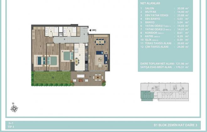 Квартира 4+1 в Стамбуле