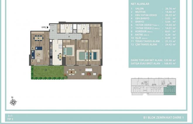 Квартира 4+1 в Стамбуле