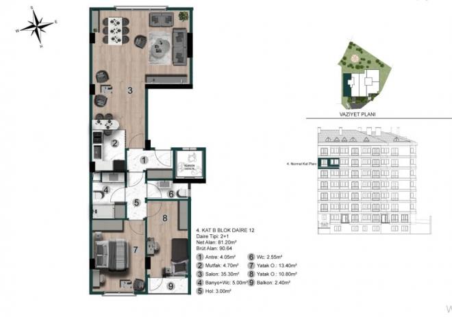 Дюплекс 5+1 в Стамбуле