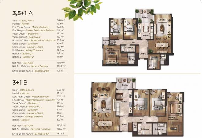 Дюплекс 2+1 в Стамбуле