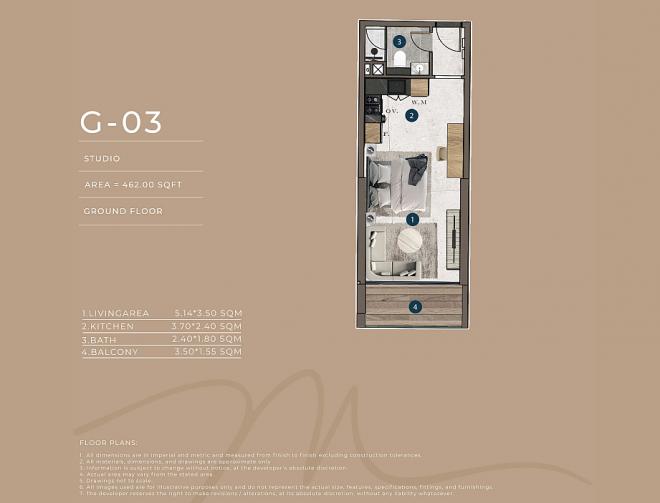 Квартира 0+1 в Дубай